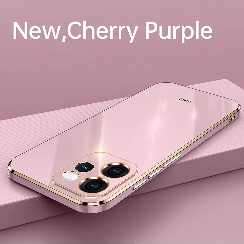 15 Luxury Plating Soft Silicone Case for Oppo Reno 15 Pro Candy Camera Protection TPU Bumper Back Cover for Oppo Reno15pro