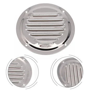 Aço inoxidável Metal Air Vent, Louvre Grille Cover, duto de ventilação, Home Improvement, 4 