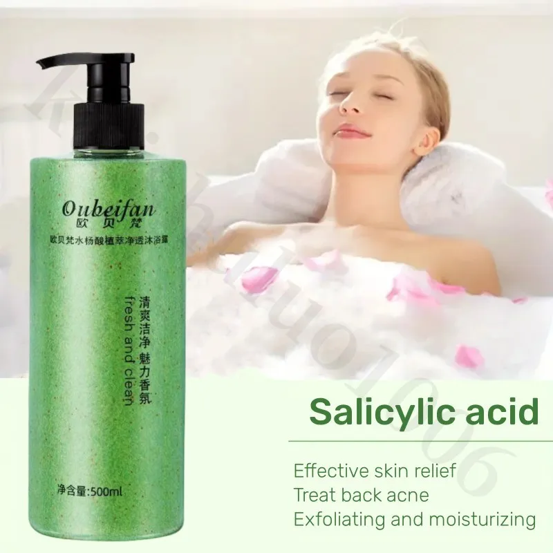 Salicylic Acid Body Wash Back Acne Oil Control Deep Cleaning,suitable Men Women for Chicken Skin Keratin Whitening Shower Gel