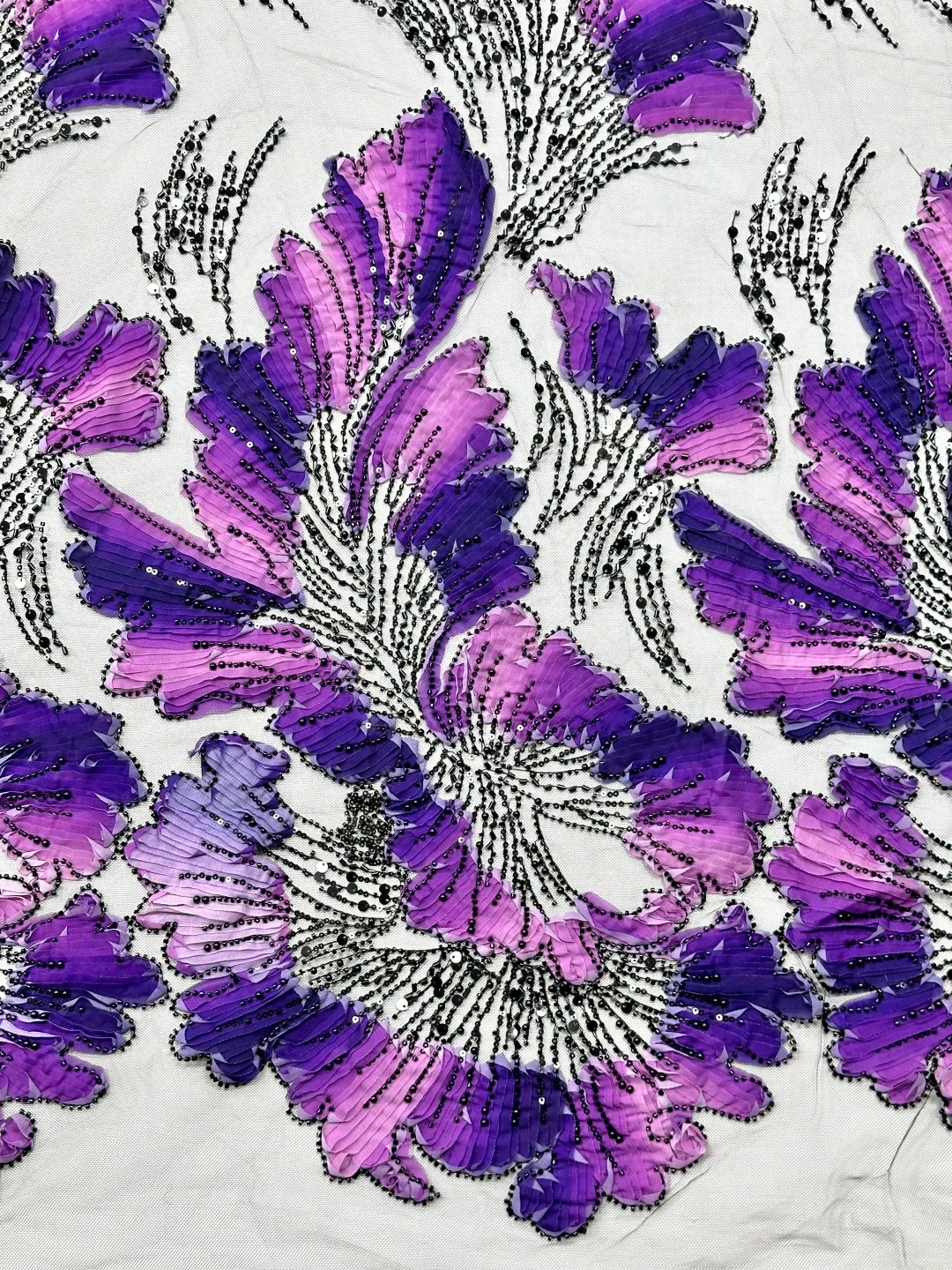 

2026Элегантная шифоновая кружевная ткань с множеством камней — новейшее качество, нежное мягкое сетчатое кружево для вечерних вечерних платьев NN5978_R