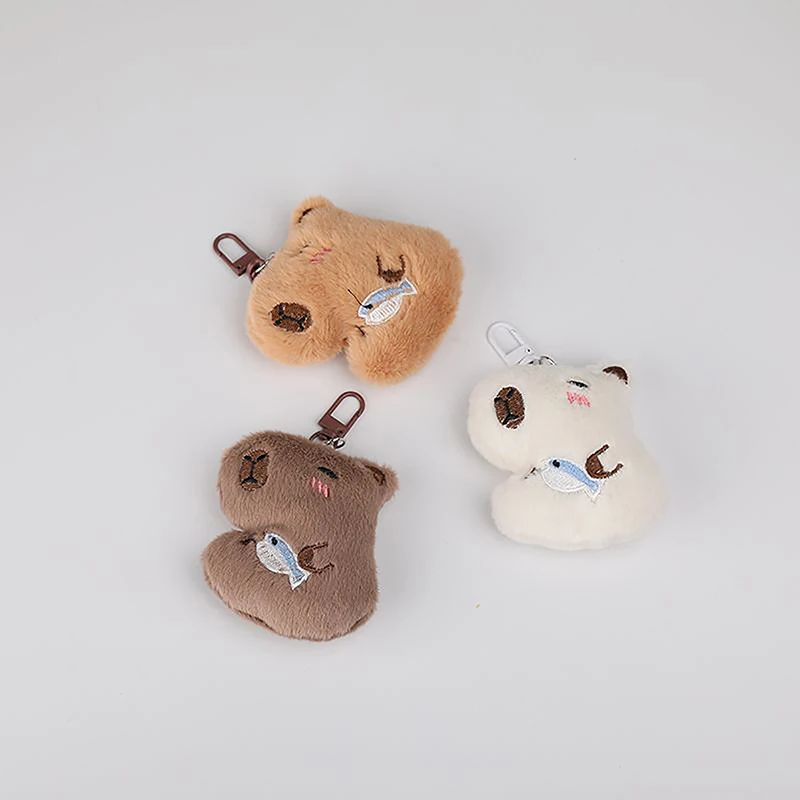 

Squeak Capybara Plush Keychain Creative Stuffed Animal Doll Keyring Cute Bag Pendant Backpack Hanging Decoration