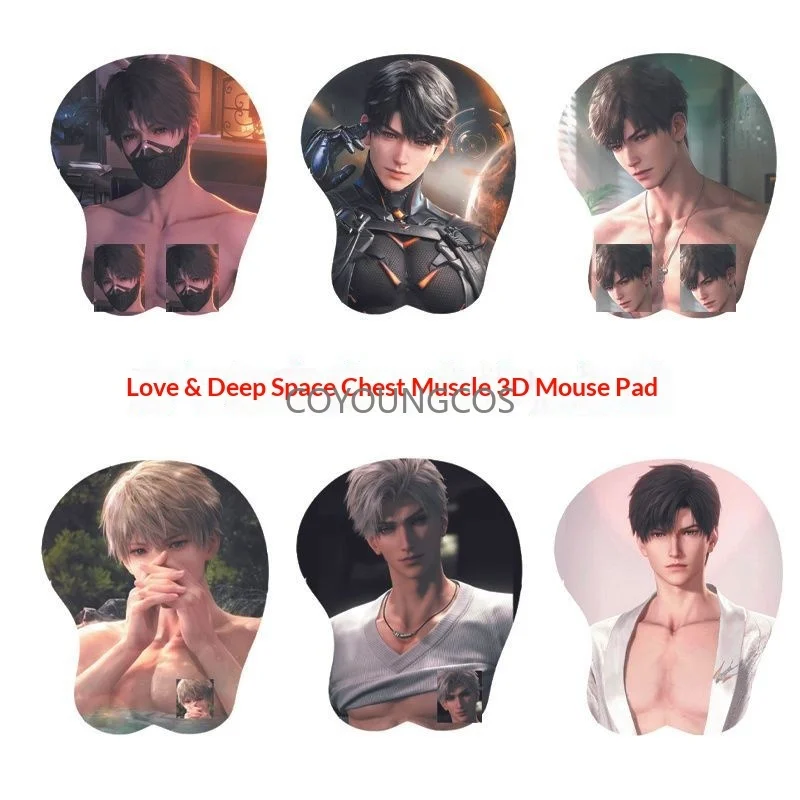 

Коврик для мыши Love and Deepspace 3D Stereo Chest Mouse Pad с изображением персонажей Rafayel, Sylus, Xavier, Zayne, Caleb — коллекционный подарок для фанатов аниме и отоме-игр