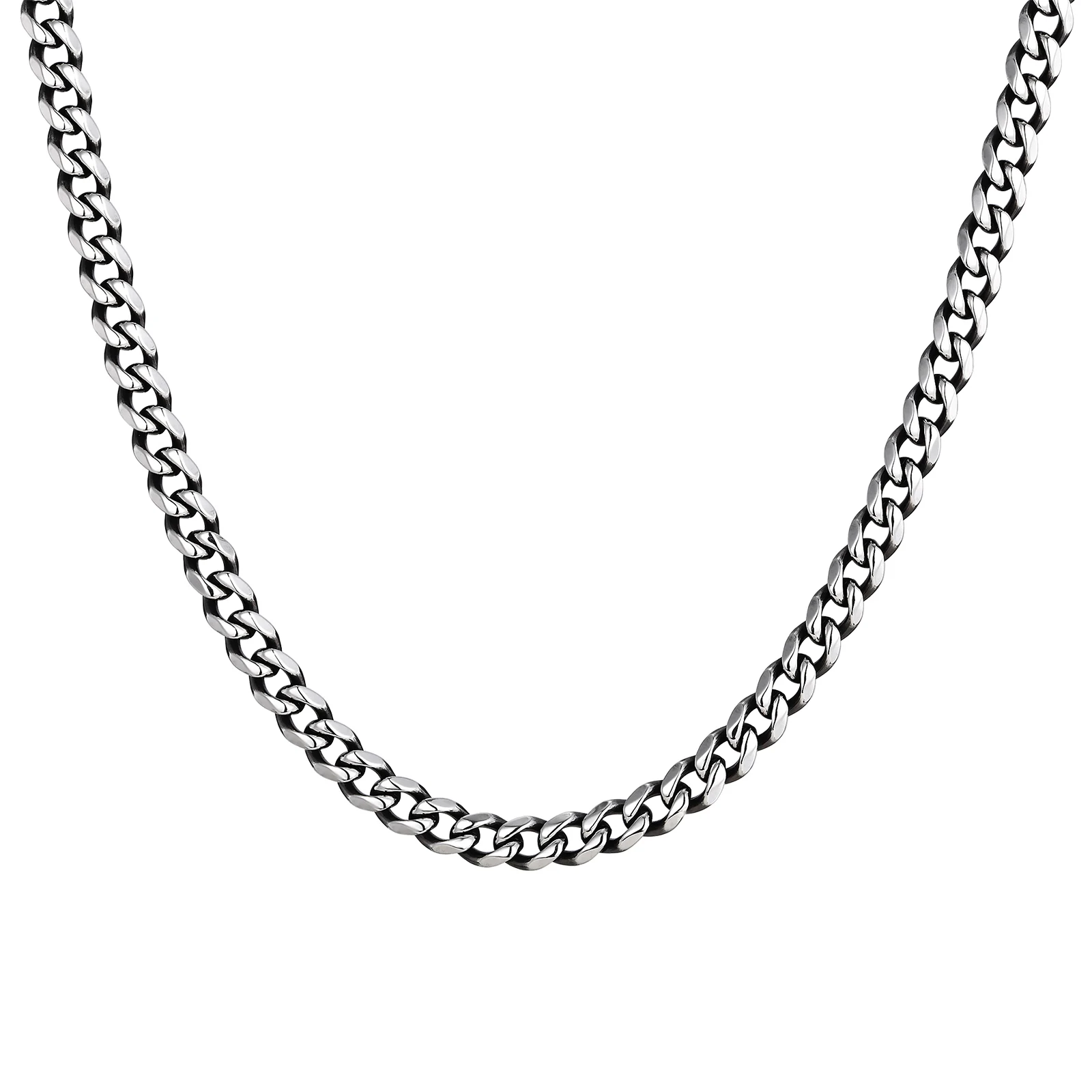 3/5/7 mm kubanische Gliederkette aus Edelstahl, Halskette aus Edelstahl, Punk-Hip-Hop-Halsband für Männer, Modeschmuck-Accessoires