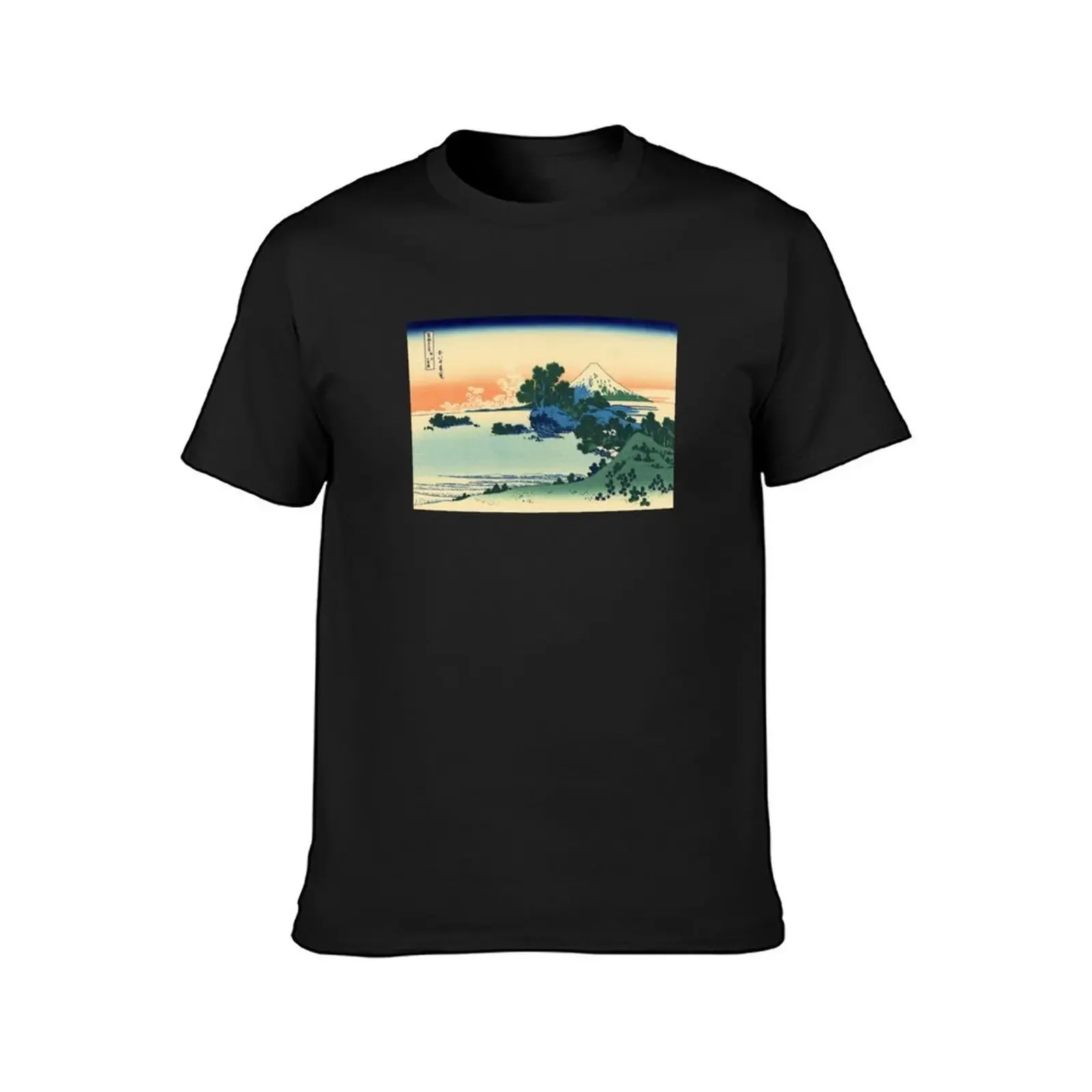 Shichiri Beach in Sagami Province' by Katsushika Hokusai (Reproduction) T-Shirt summer tops tops mens tall t shirts