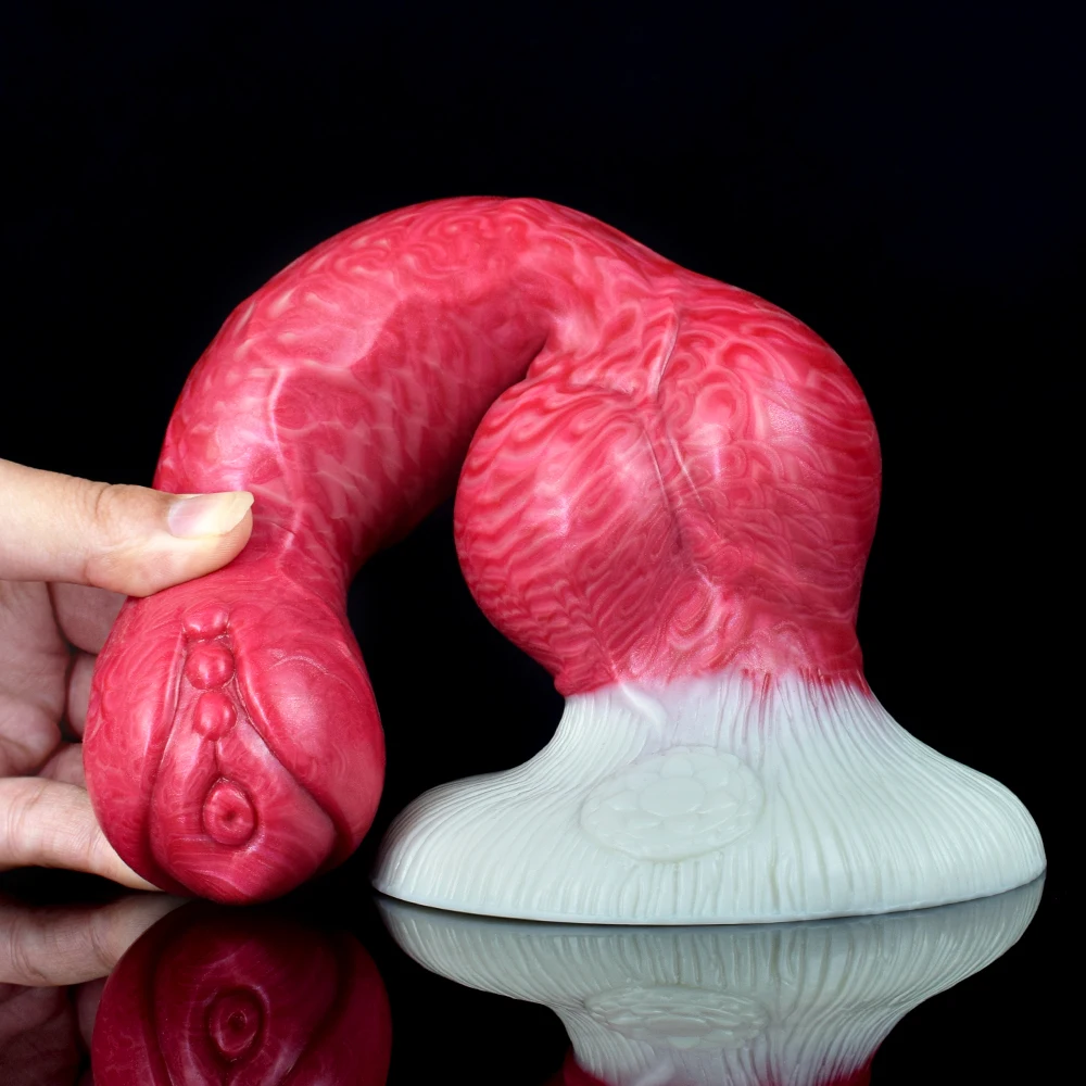 FAAK Large Knot Dog Penis With Sucker 3 Size Realistic Silicone Animal Fantasy Dildo Long Anal Plug Sex Toys For Women