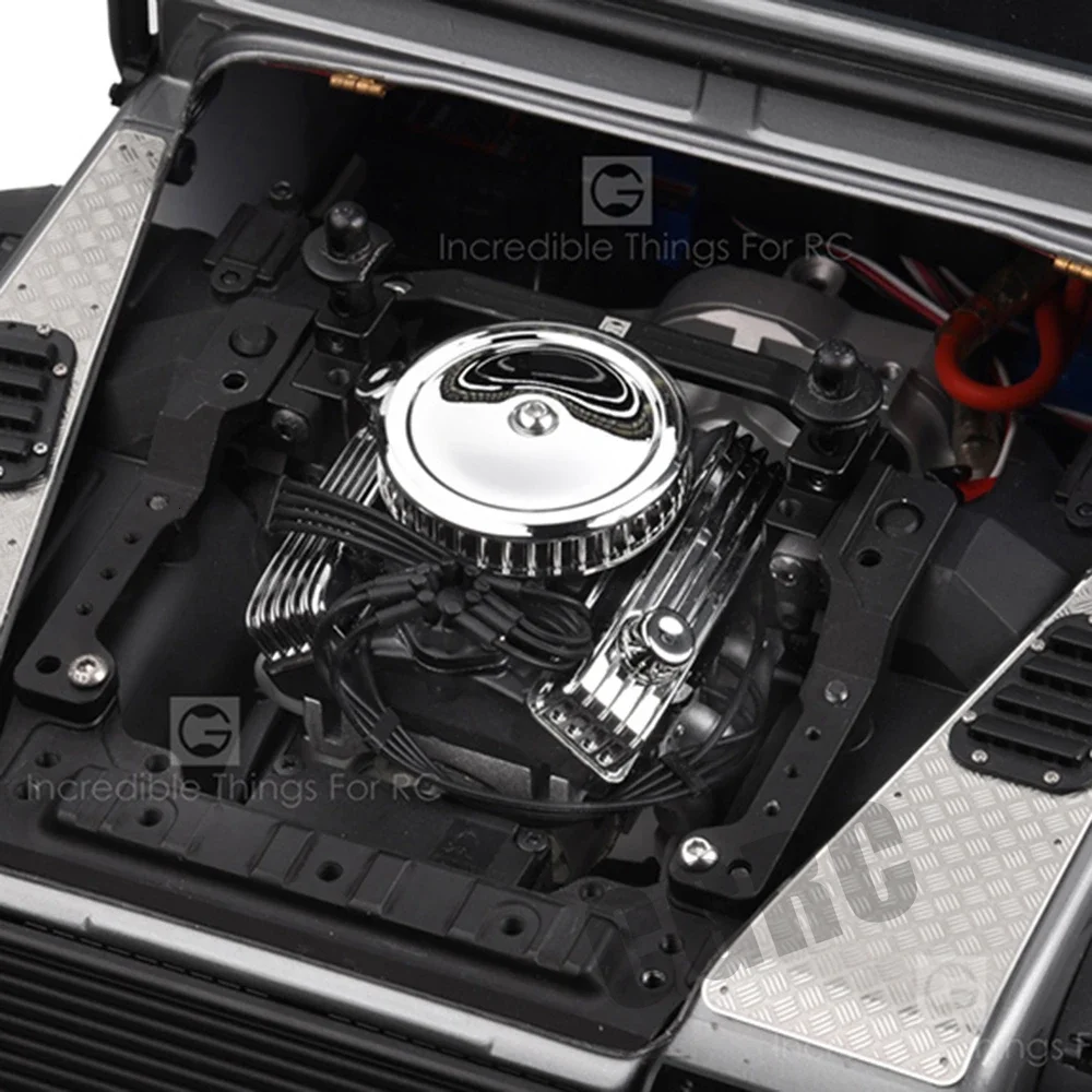 Classic V8 F82 Simulated Engine Motor Fan Radiator For 1/10 RC Crawler Car Traxxas TRX4 SCX10 Rc4wd D90 VS4 Upgrade