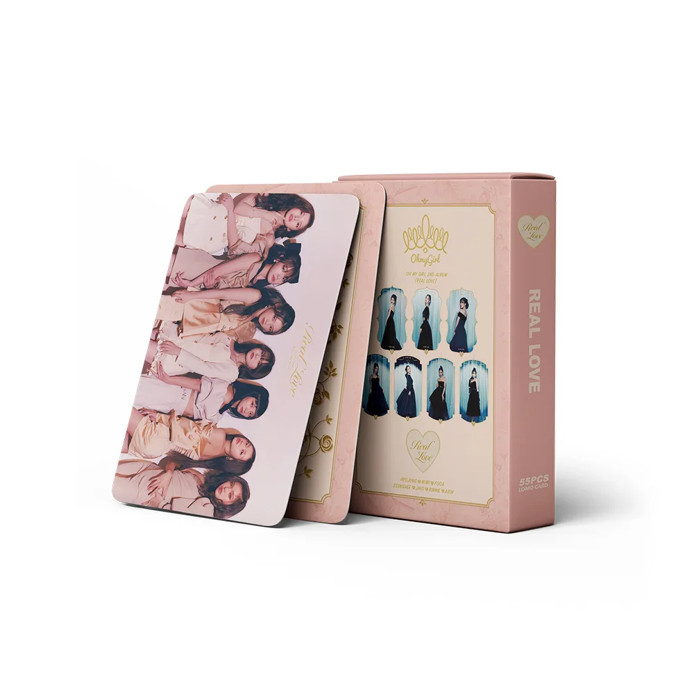55pcs/set Kpop OH MY GIRL Lomo Cards Photo Album REAL LOVE Photocards OH MY GIRL BEST  HD Photo Fans Collection Gift Box Cards