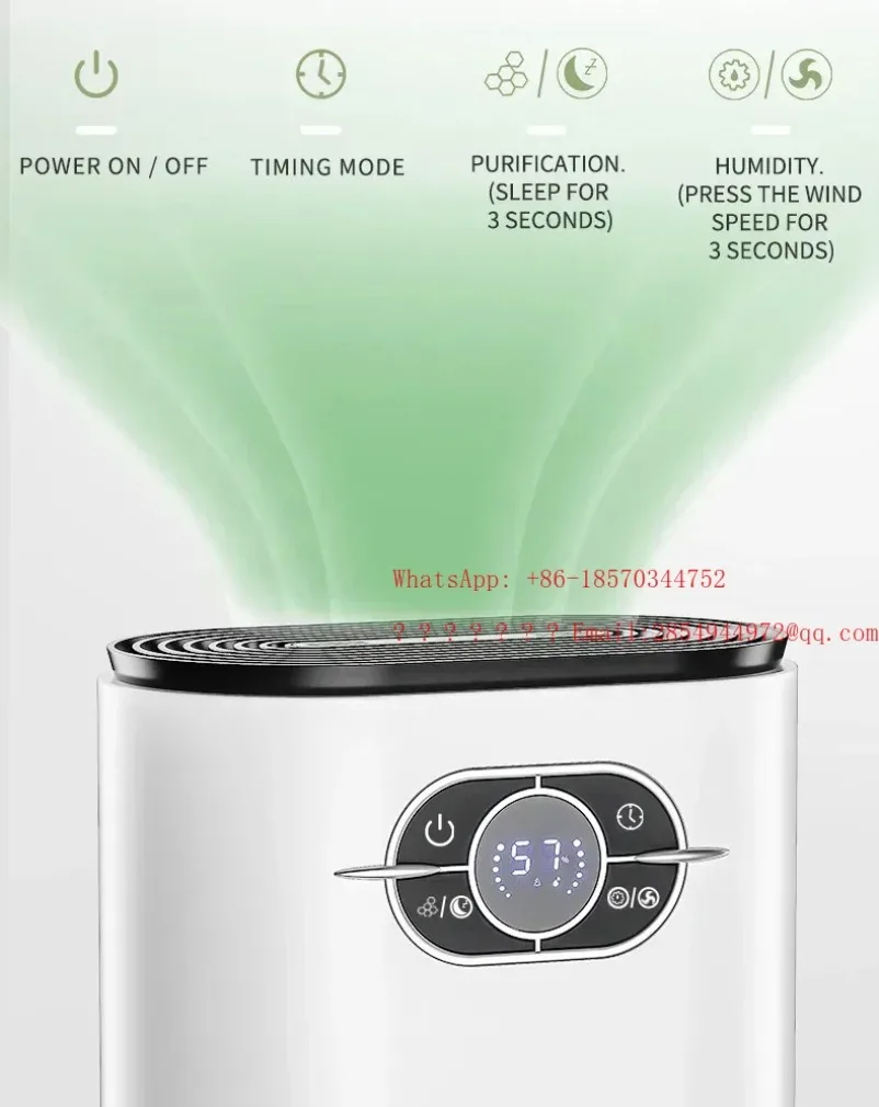 L  Mini Bathroom Air Dryer Moisture Absorber Indoor Moisture-proof Home Office, Home Air Dehumidifier