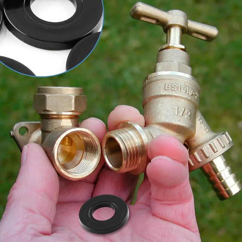 500/250PCS Nylon Flat Washers O-Ring Round Plastic Faucet Repair Sealing Washers Insulation Gasket Ring Hardware Fasteners Tools
