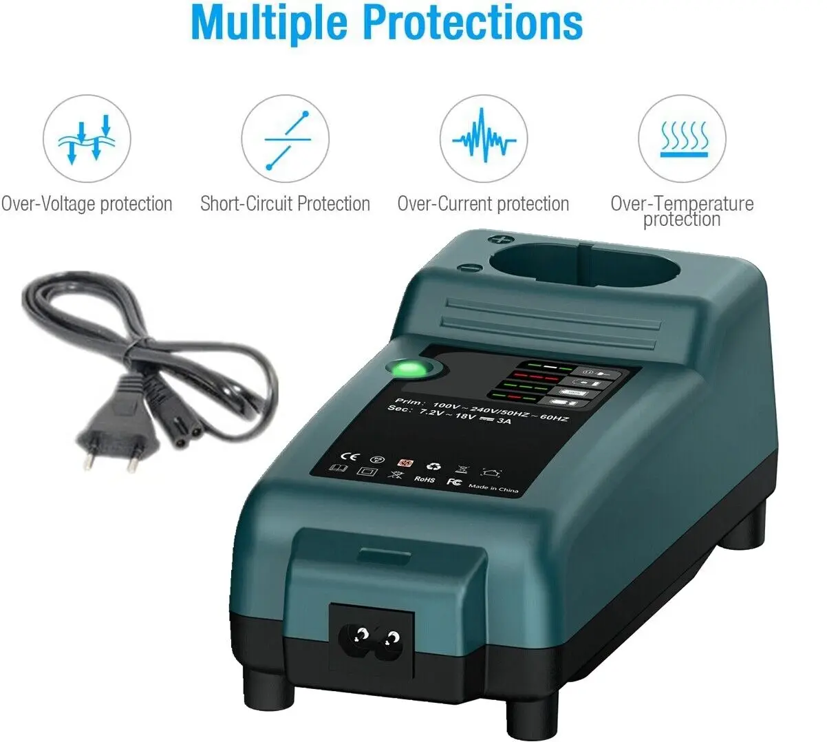 9.6โวลต์3500มิลลิแอมป์ต่อชั่วโมงสำหรับ Makita PA09 9120 9135 9102 6207D 6261D 6207D แบตเตอรี่เครื่องมือไฟฟ้า192595-8 192596-6