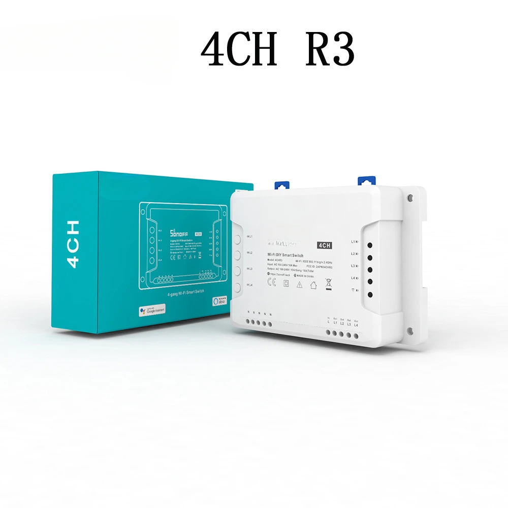 

4CH R3 Multi-channel Intelligent Switch Jog Self-locking Each Independent Mobile Phone Remote Control Timing