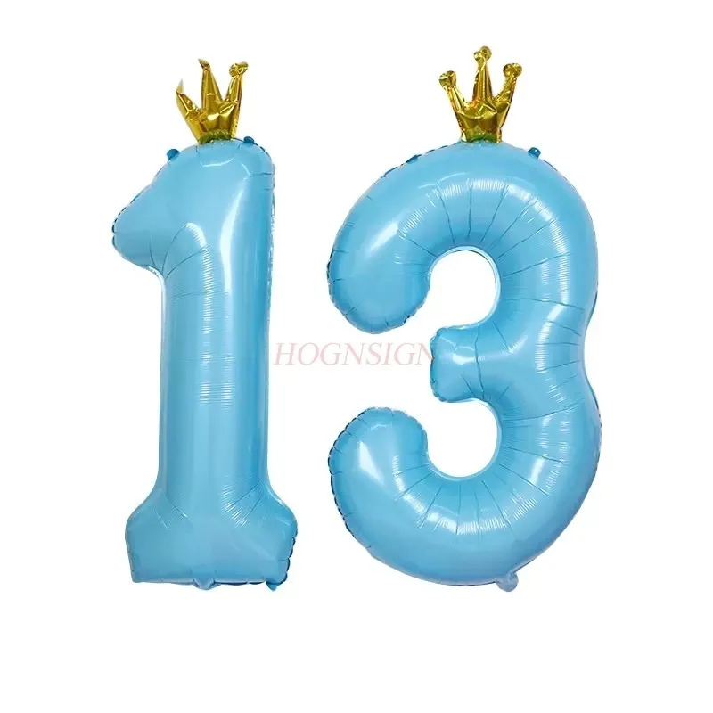 

Crown Digital Balloon Birthday Decoration Scene Layout for Children's Baby's First Year, Second Year, Third Year, Happy Birthday