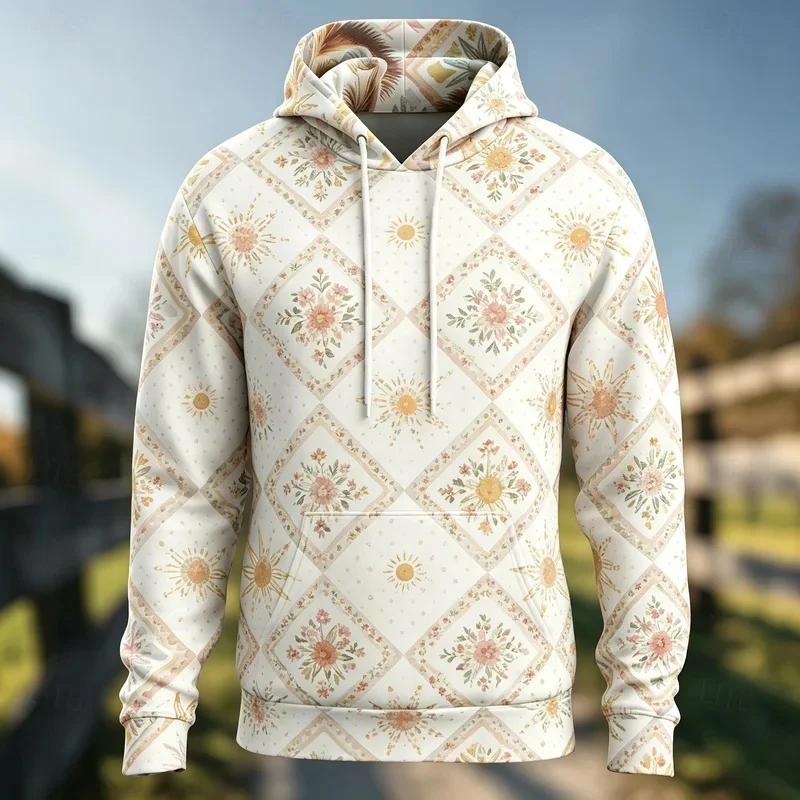 Classic Print Men 3D Hoodie Fashion Casual Pullover Top For Male Travel Commute Gathering Leisure Multi Occasion Wear