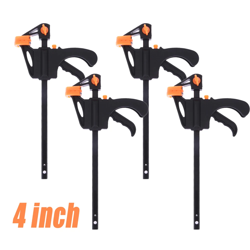 

4 Inch F Type Woodworking Clamp Heavy Duty Woodworking Clip Ratchet Release Portable Woodworking DIY Hand Tool,1/2/3/4PCS