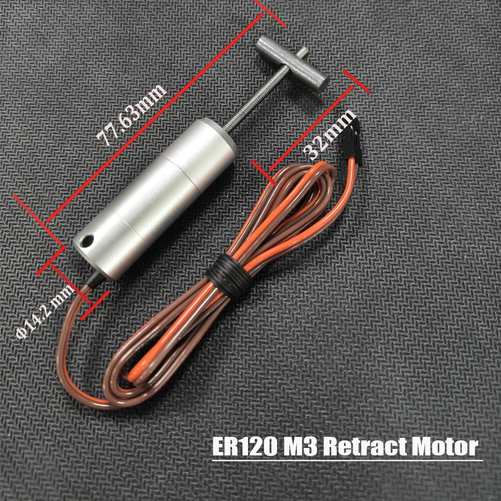

Retract Motor ER120 M4 / M3 Long Shaft For DIY RC Plane JP Hobby Full Metal Electric Retract F16 4kgs