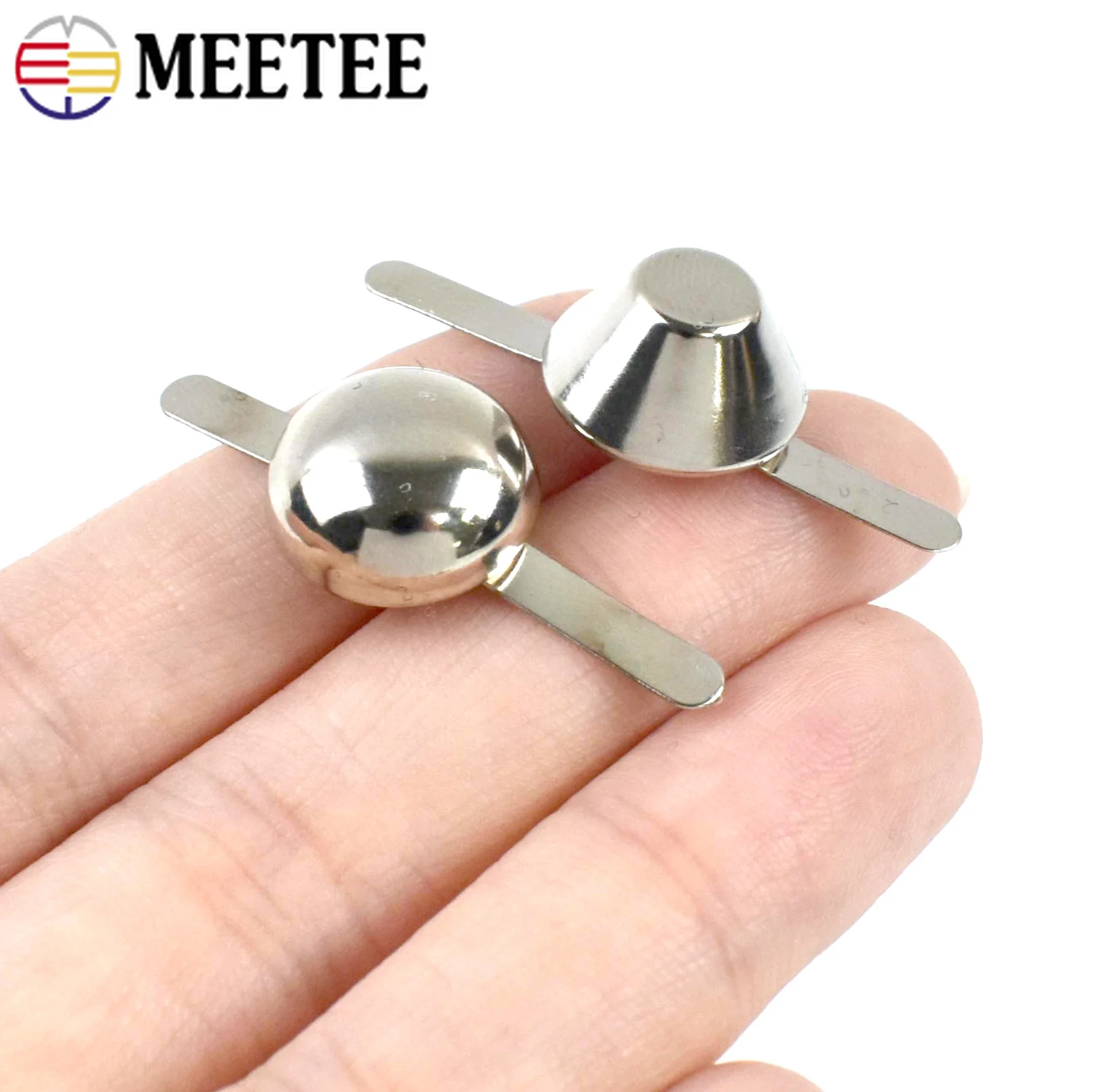 100Pcs 10/12/15mm Metal Bag Bottom Feet Studs Two Leg Rivets for Handbags Purses Tote Bags Base Protection Hardware Accessories
