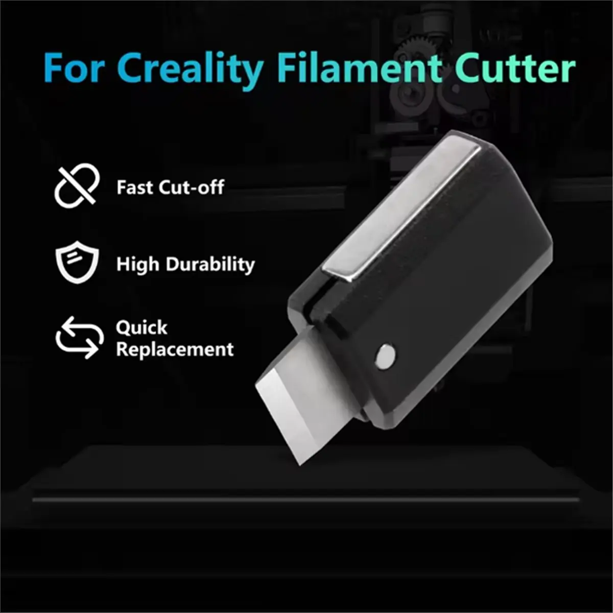 A85P 3PCS Filament Cutter, Full Metal Durable Quick Replacement Cutter for Creality K2/Plus/K2/K2 Pro 3D Printer Accessories