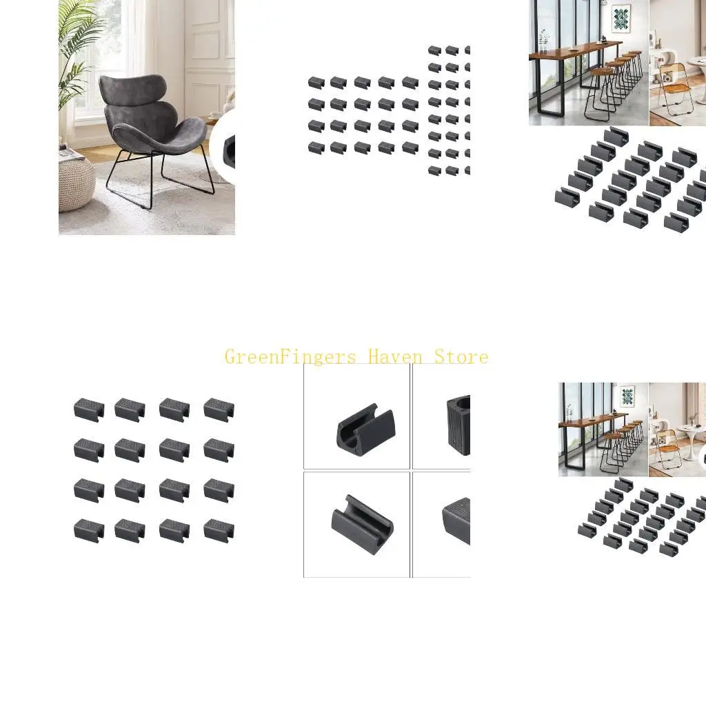 

F68D Колпачки для ножек стула в форме США Шумоподавление Ножка стула прямоугольной формы Повышенная устойчивость мебели и к