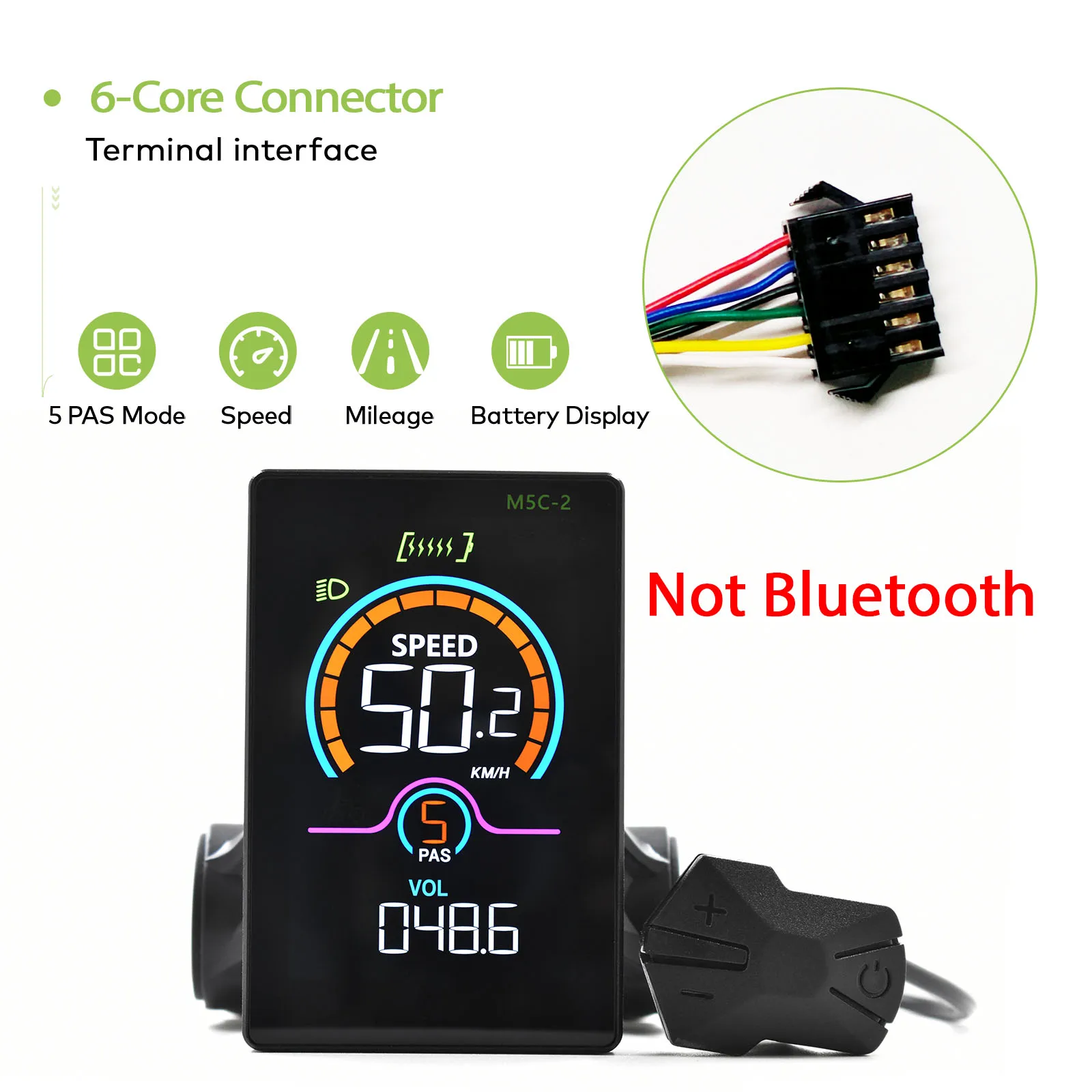 M5C-2 Elektrische Fahrrad Computer Bluetooth Verdrahtete Digitale Farbe LCD Display Fahrzeug Locking Fahrrad Kilometerzähler Fahrrad Zubehör