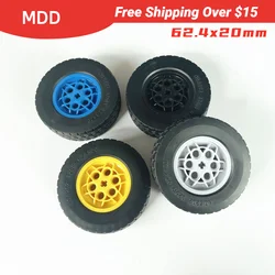 1 Pcs Buildings Blocks 86652 32019 Wheel 43.2 x 18 + Tire 62.4 x 20  Collections GBC Toy High-Tech MOC Set