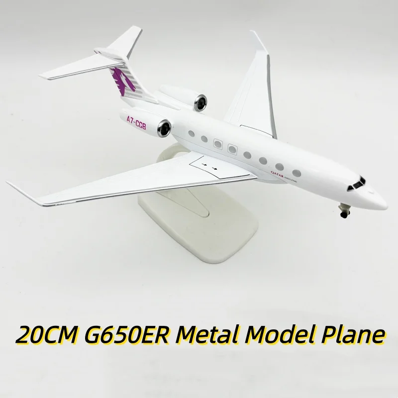 

20CM Model Planes Gulfstream G650ER Aircraft Diecast Metal 1/200 Scale Business Jet Collected Gift By Aviation gift