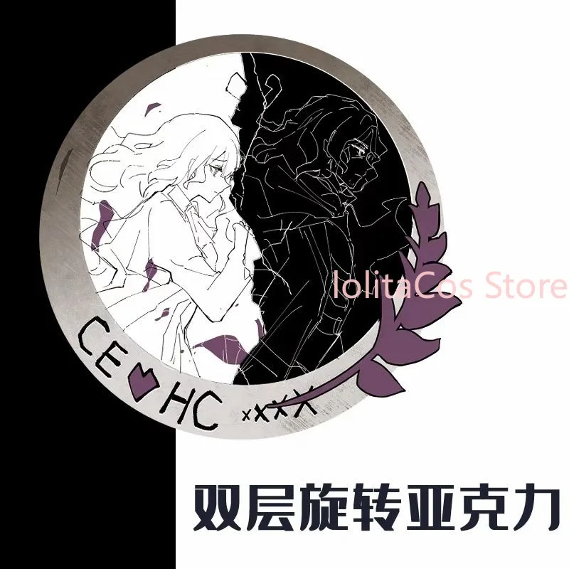 Limbus Company Catherine Heathcliff - Adorno de acrílico giratorio de doble capa, juguete de anime, decoración, regalo de colección para fanáticos, cosplay