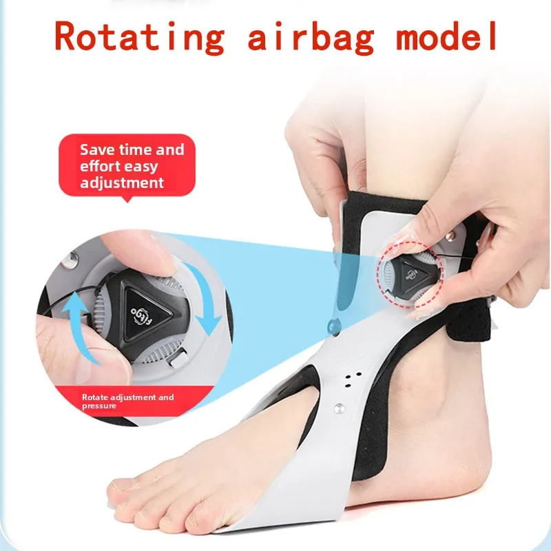 قطرة القدم هدفين الجبيرة AFO AFOs دعم الكاحل مع وسادة هوائية مريحة قابلة للنفخ لأحذية شلل نصفي السكتة الدماغية المشي