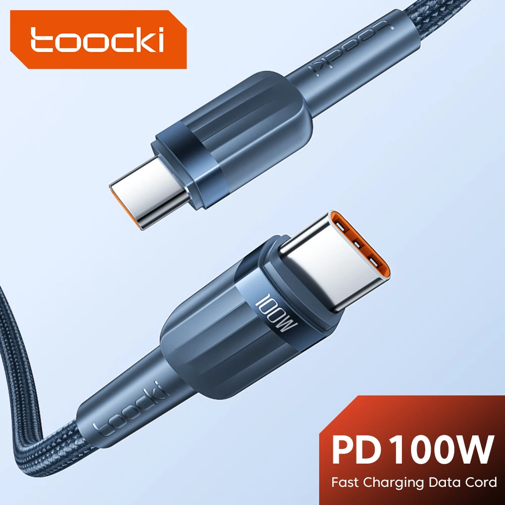 Toocki 7A USB Cable PD 100W USB C to Type C Fast Charging Cable For Macbook Xiaomi POCO Samsung iPad iPhone 14 Lightning Cable