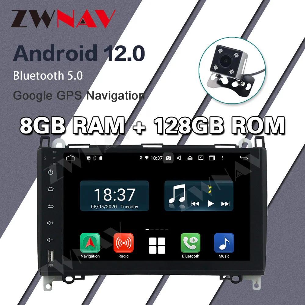 8+128GB Android 12 For Benz A-W169 Benz B-W245 Benz Viano (2009-2011) Benz Vito (2009-2011) PX6 Carplay Bluetooth GPS Navigation