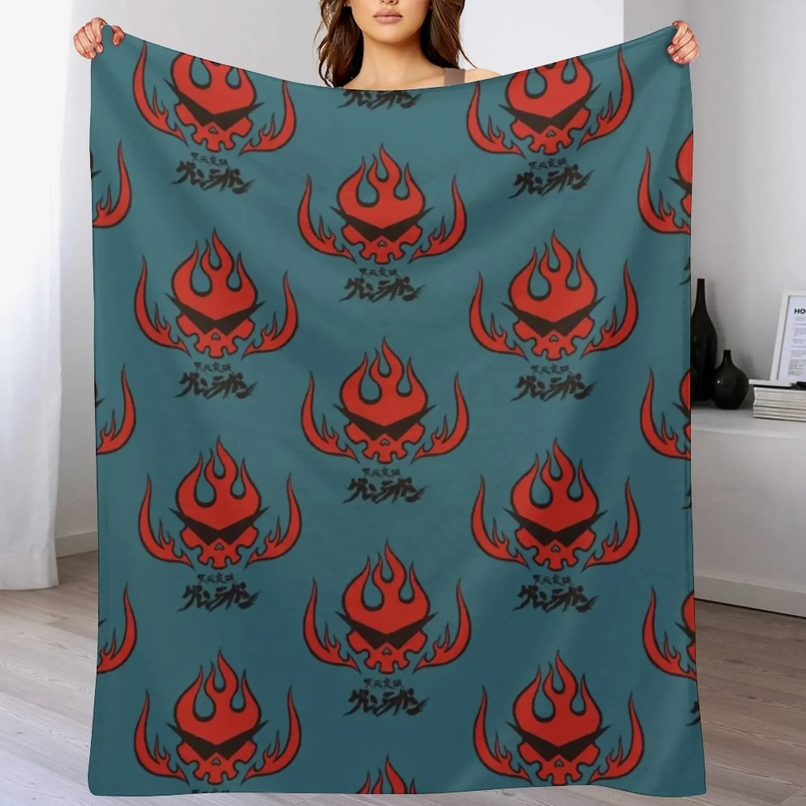 

Gurren Lagann Anime Throw Blanket Weighted Tourist Soft Bed covers Blankets