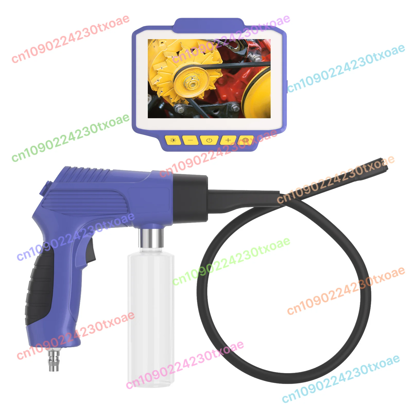 HD 4.3 Inch Display Auto AC Cleaning Gun Visual Air Duct Inspection Camera with Flush Tool for Car Cleaning