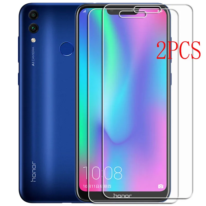 2PCS FOR Huawei Honor 8C High HD Tempered Glass Protective On Honor8C BKK-LX2, BKK-LX1, BKK-L21  Screen Protector Film