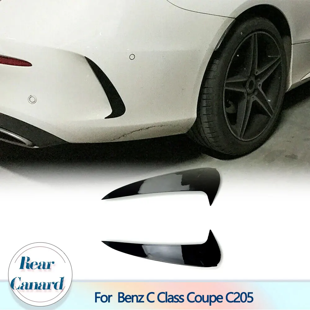 

Rear Bumper Splitter Canards For Mercedes Benz C-Class C205 C63 AMG 2 Door 2015-2019 Car ABS Carbon Side Air Vent Cover Trim