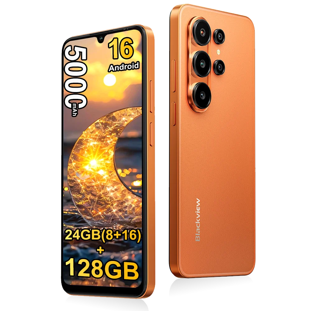 Smartphone BLACKVIEW WAVE 10 24 Go (8+16) + 128 Go Android 16 5000 mAh 6,88'' HD+ IPS Double SIM 1080P FHD Doke AI 2.0 120 Hz 32 MP + 13 MP