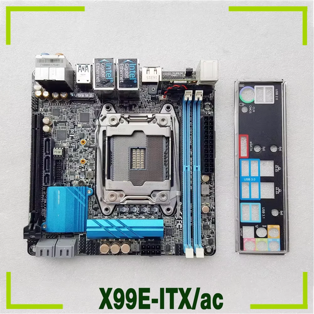 For ASRock 2011 v3 support i7 5960 xE5-2699 v4 2680 v3cpu Motherboard  X99E-ITX/ac