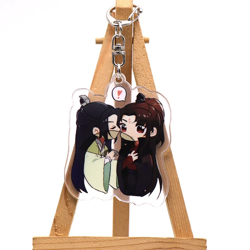 Anime The Scum Villain\'s Self-Saving System Keychain Cosplay Shen Qingqiu Luo Binghe Acrylic Keyrings Key Chain Pendant Prop
