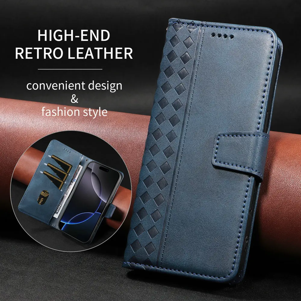 Capa de Luxo em Couro para Motorola Moto Edge 60 Fusion, Edge 60 Pro, 50, 40 Neo, Capa Flip para Edge 60 Fusion 50 Ultra 5G 2025