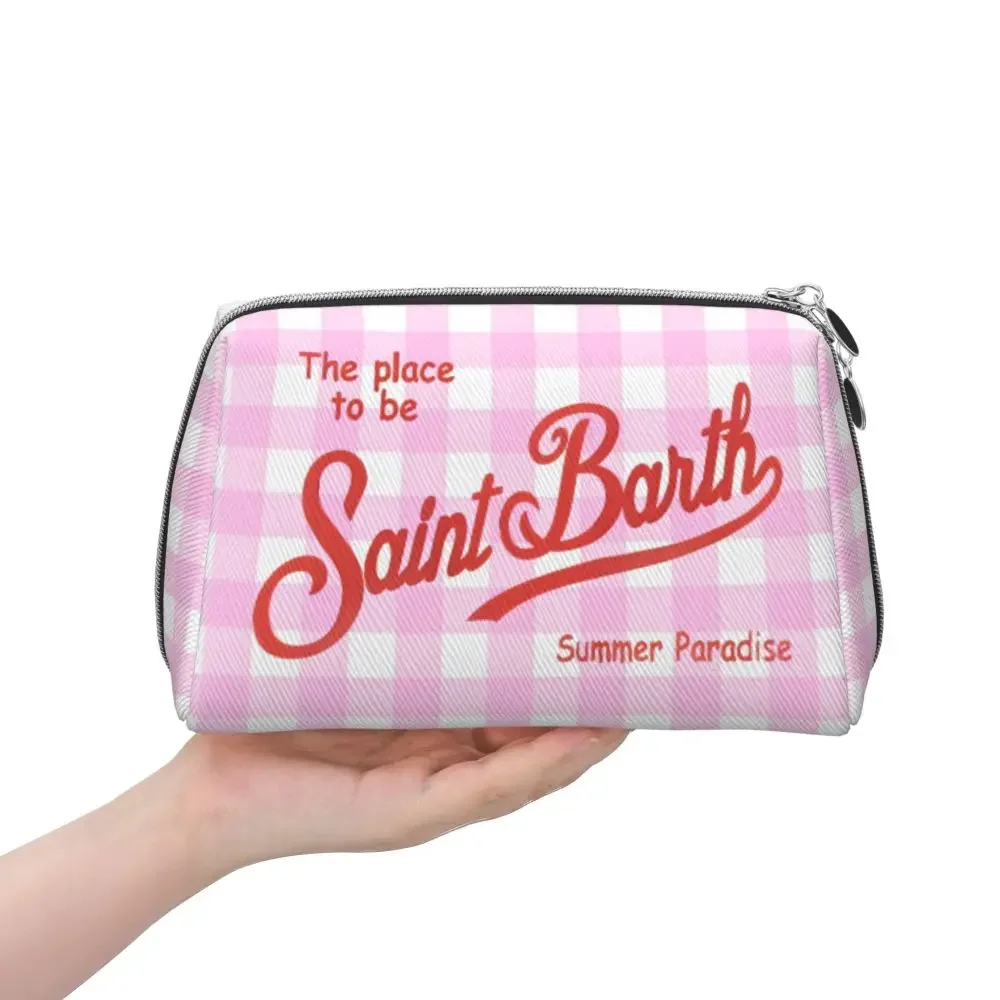 

Summer Paradise S-SAINT B-BARTH Makeup Bag Pouch Cosmetic Bag Men Women Toiletry Bags Storage Pouch Bag