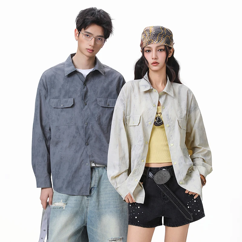 

Summer Ultra-thin UPF50+ Outdoor UV-proof Sunscreen Shirt Men Women City Streetwear Loose Casual Long Sleeve Shirt Jacket