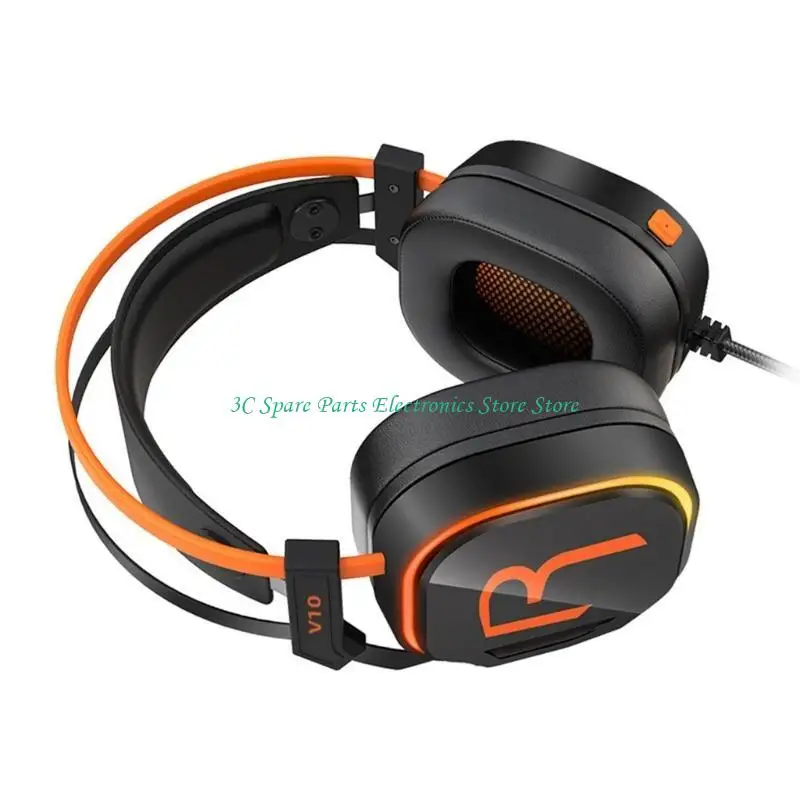 

SZ V10 Computer Gaming Headsets Headphones with Touchable Volumes Control, Skin Friendly Leather, and Breathable Earmuffs