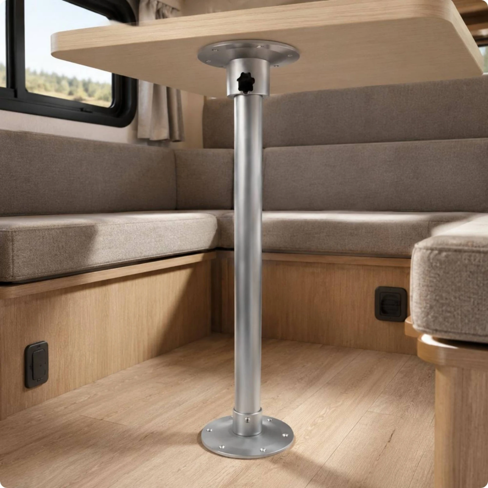Adjustable RV Table Leg Aluminum Alloy RV Table Leg Easy to Install Long-Lasting for Travel Caravan, Motorhome - view 3