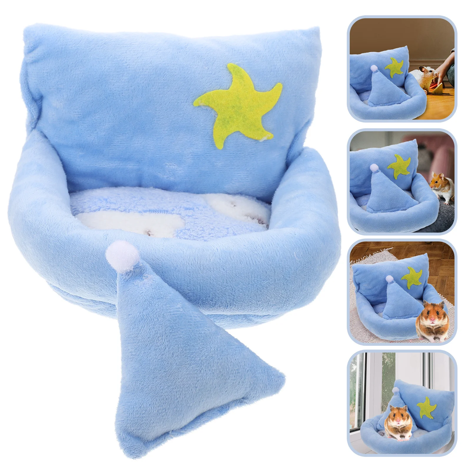 

Pet Sleeping Nest Hamster Guinea Pig Hedgehog Winter Warm Bed Small Pet Comfortable Materials Safe Sleep