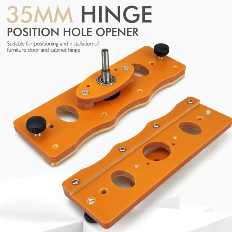 Woodworking 35mm Concealed Hinge Jig Set Hinge Boring Jig Drilling Guide Locator