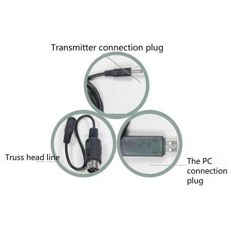 A01E-Plastic RC USB Flight Simulator FMS Cable For FLYSKY FS-SM100 SM100 For FS-I6 I10 I6X FS-T6 FS-CT6B TH9X RC view 4
