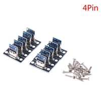 New 10pcs USB 3.1 Type C Socket With Screw fixing plate Type-C USB Jack 3.1 Type-C 2Pin 4Pin Female Connector Jack Charging Port