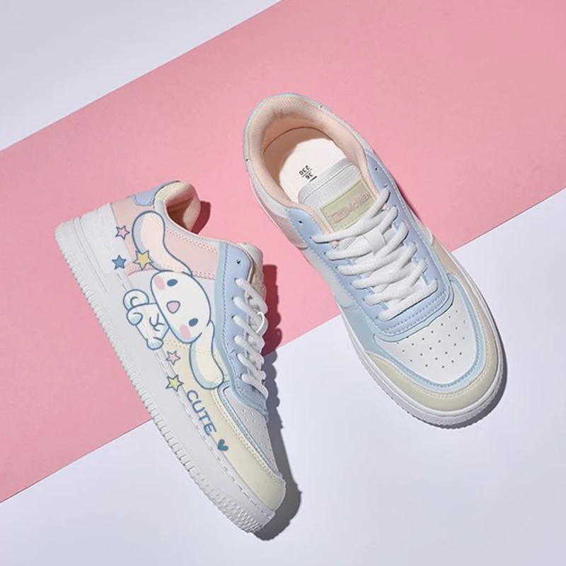 

Sanrio Hello Kittye My Melody Cinnamoroll Cute Girl Heart Board Shoes Spring and Summer Versatile Low Top Sports Shoes for Girls
