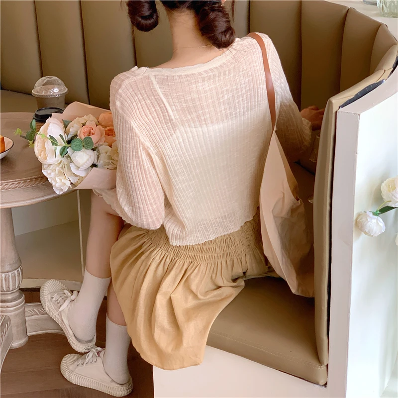 Summer Thin Cardigan Women Clothing Кардиган Женский Casual All-match Sun-proof Various Colors Cropped Sweater Mujer Females New