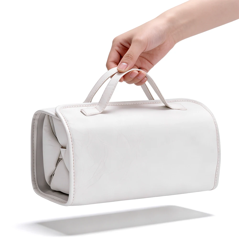 

4 in 1 Travel Toiletry Bag Detachable Compartments Hanging Makeup Organizer PU Large Capacity Cosmetic Bag