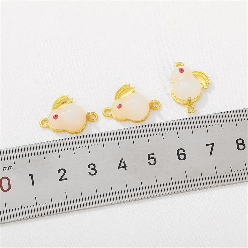 

18K Gold-coated Balloon Dog Stereo Small Pendant Diy Handmade Bracelet Necklace Pendant Ear Jewelry Material Accessories L424