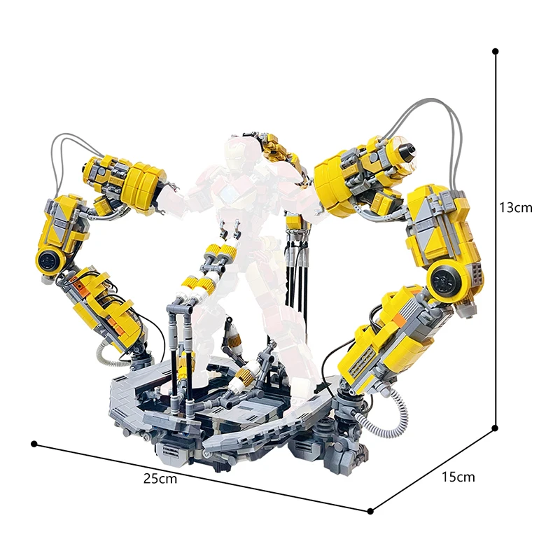 1944PCS Classic Movie Irons Building Blocks Assembly Scene Model Movie Series Suit Up Gantry MOC-167803 Brick Toy Holiday Gift